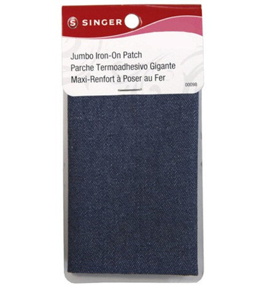 Singer Jumbo Iron On Patch Denim Blue