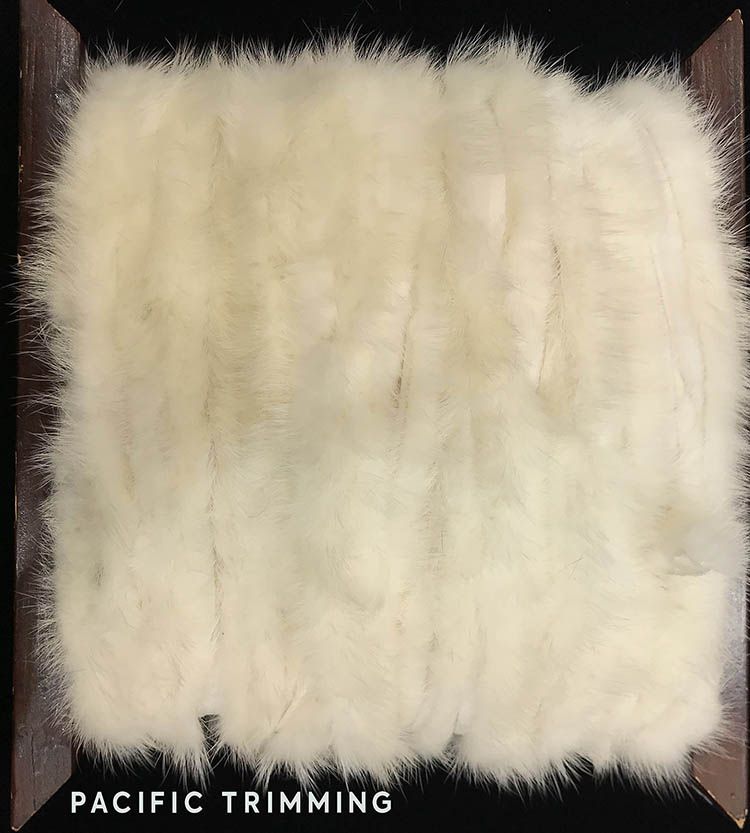 1 Inch Soft Mink Fur Trim Ivory