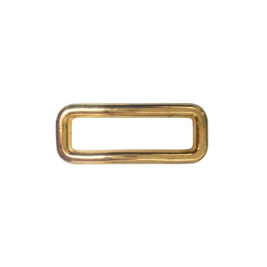 1.63 Inch Metal Square Ring A-Style Gold