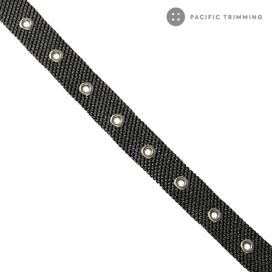 20mm Metallic Trim with Eyelets (2 colors)