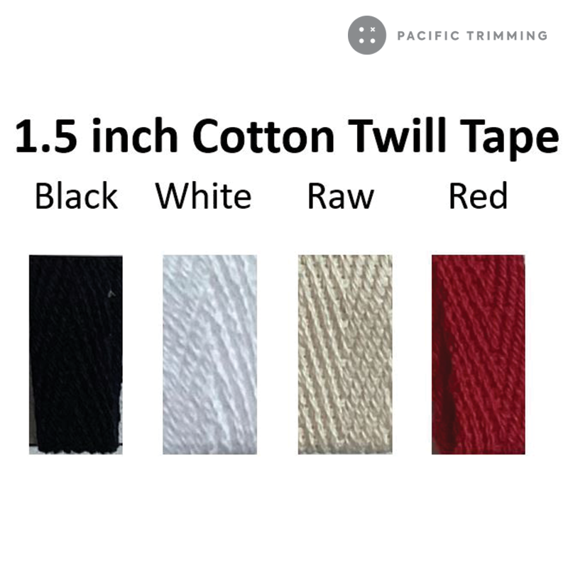 1 1/2 Inch Cotton Herringbone Twill Tape