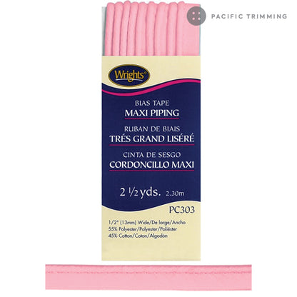 Wrights Maxi Piping Bias Tape 1/2" Multiple Colors