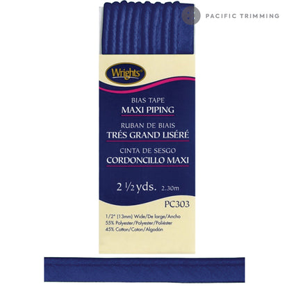 Wrights Maxi Piping Bias Tape 1/2" Multiple Colors