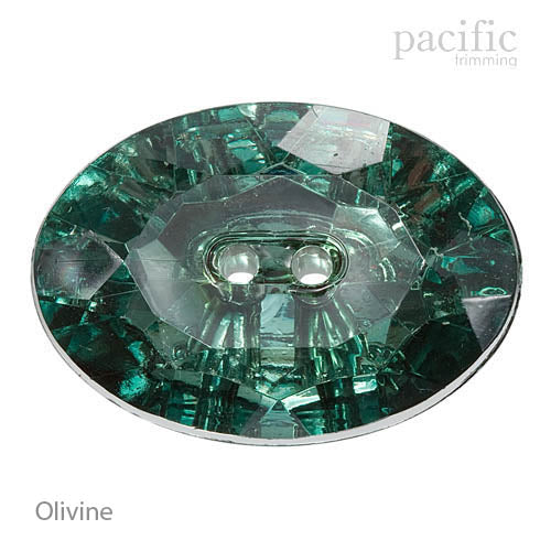 2 Hole Oval Shape Acrylic Glass Button 120116GC