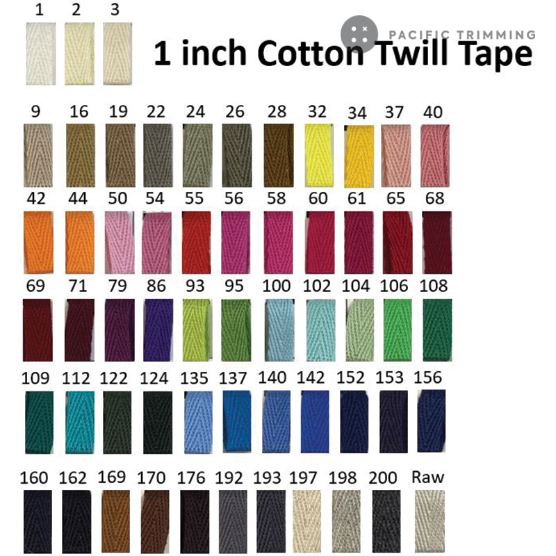 1 Inch Cotton Herringbone Twill Tape