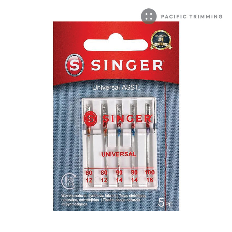 Singer Regular Point Sewing Machine Needle Sizes 80/12, 90/14, 100/16