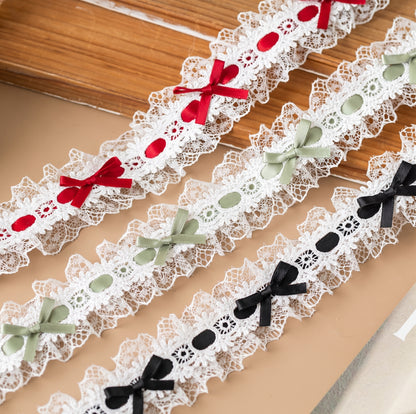 4cm Colorful Embroidered Lace Ribbon