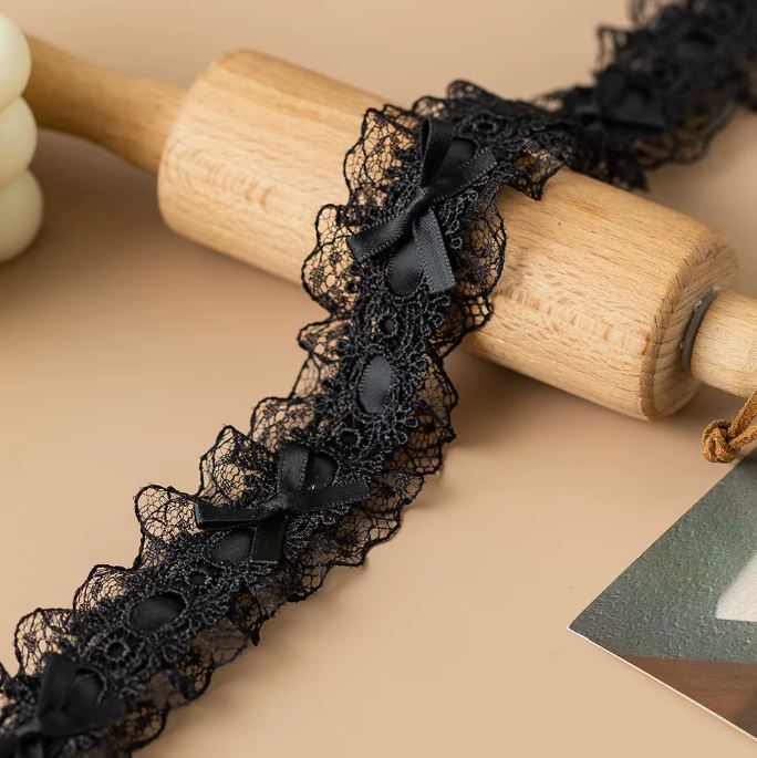 4cm Colorful Embroidered Lace Ribbon