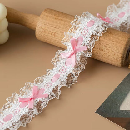 4cm Colorful Embroidered Lace Ribbon