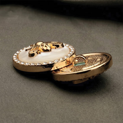 Bee Rhinestone Shank Button