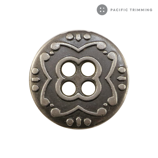 4 Hole Patterned Metal Button