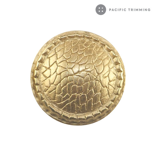 Textured Gold Metal Shank Button