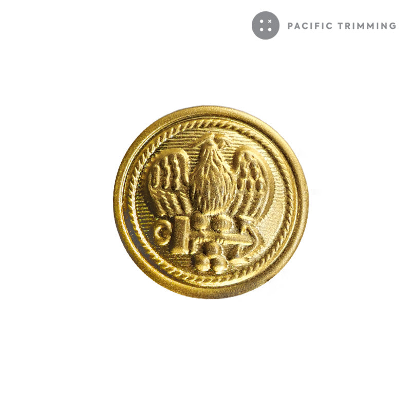 Gold Eagle Engraved Shank Button
