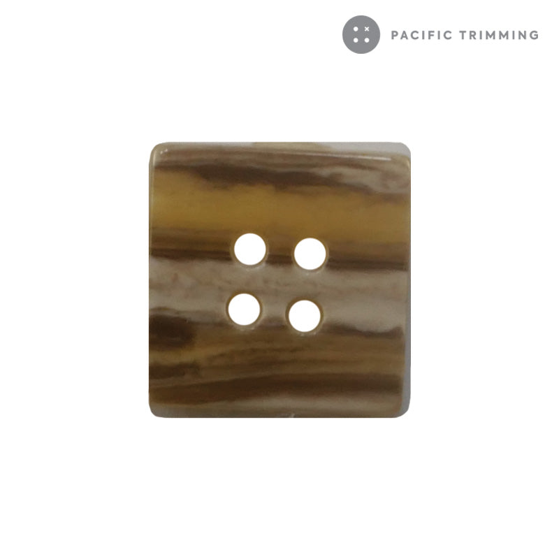 Striped Square Four Hole Acrylic Button