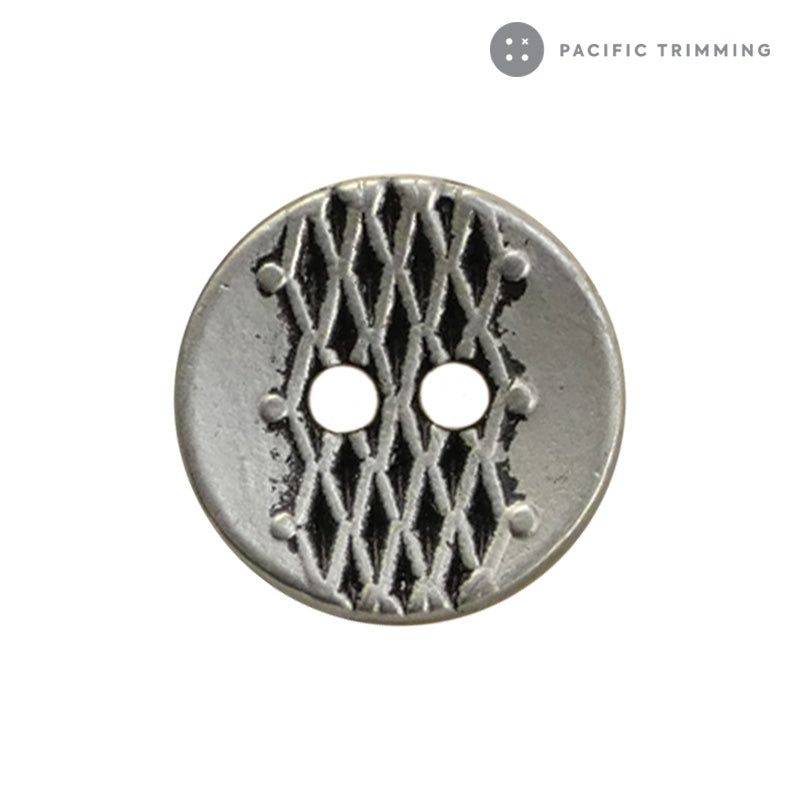 2 Hole Patterned Metal Button