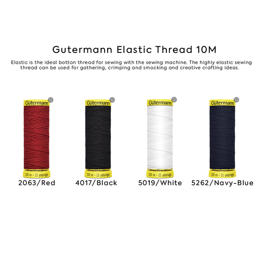Gutermann Elastic Thread 10M 4 Colors