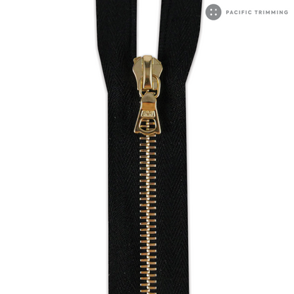 riri M8 One Way Gold Teeth Metal Zipper