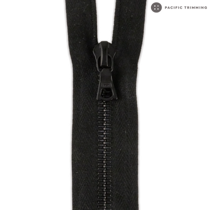 Riri Zipper M8 One, Two Way Matte Black Teeth Metal Zipper