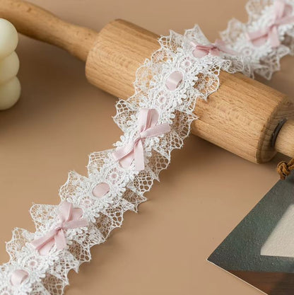 4cm Colorful Embroidered Lace Ribbon