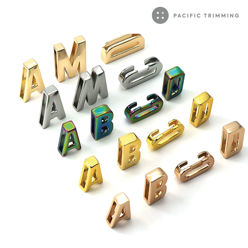 Metal Alphabet Slider Charm