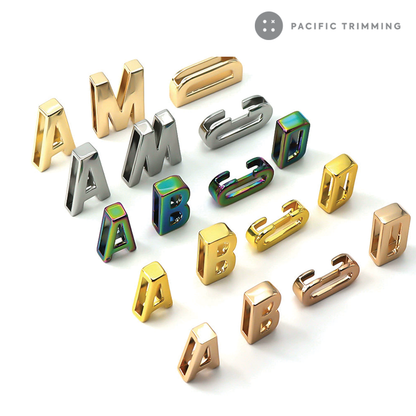 Metal Alphabet Slider Charm