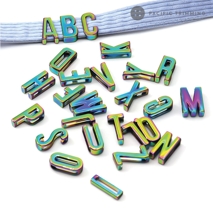 Metal Alphabet Slider Charm