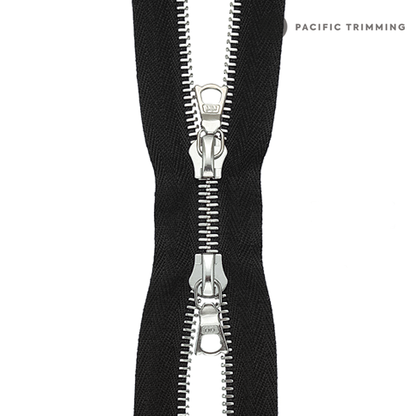 M4 Two Way Silver Teeth Metal Zipper – Pacific Trimming M4 Two Way Silver Teeth Metal Zipper – Pacific Trimming