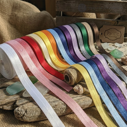 5/8" Satin Fold Over Elastic Multiple Colors