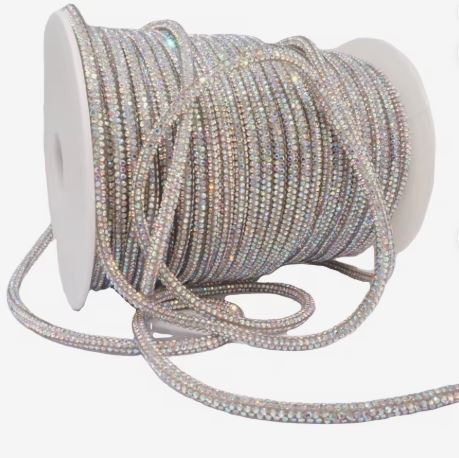 4mm Flexible Rhinestone Cotton Cord