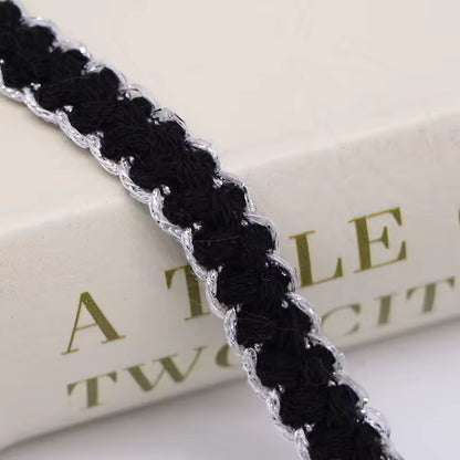 Textured Metallic Edge Braided Trim