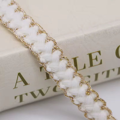 Textured Metallic Edge Braided Trim