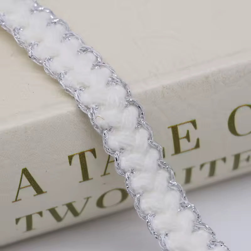 Textured Metallic Edge Braided Trim