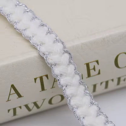 Textured Metallic Edge Braided Trim