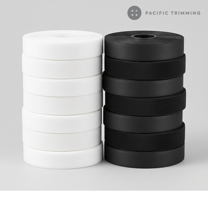 Premium Quality Velcro Sew on Hook and Loop Fastener Tape White and Black