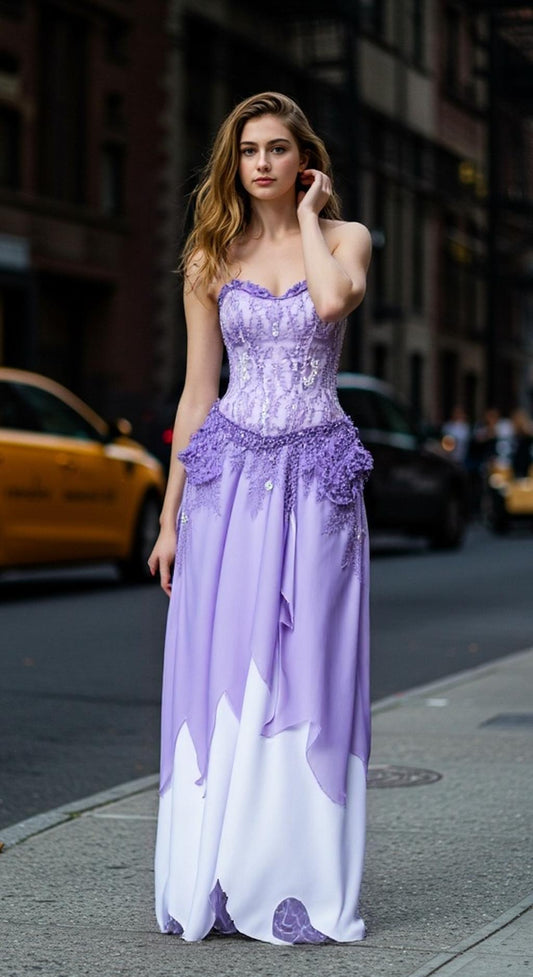 Elegant Purple Ghost Bride Costume