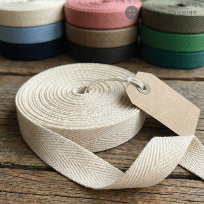 3/4 Inch Cotton Herringbone Twill Tape
