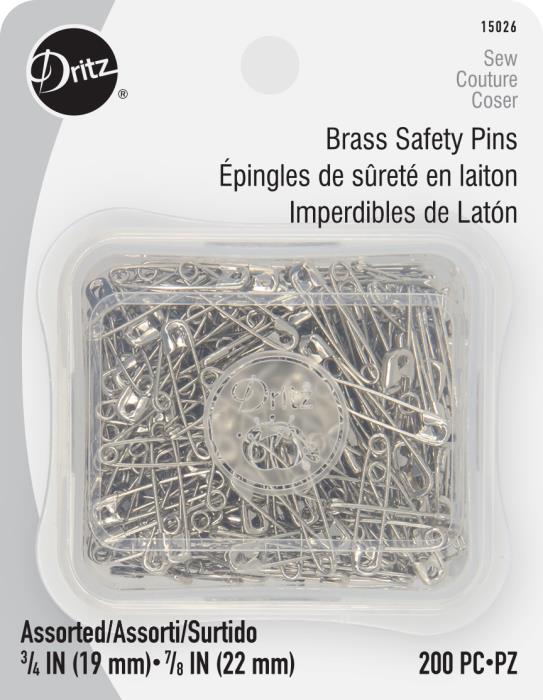 Dritz Nickel-Plated Brass Safety Pins