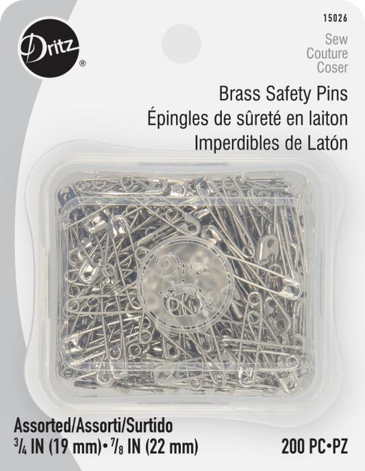 Dritz Nickel-Plated Brass Safety Pins
