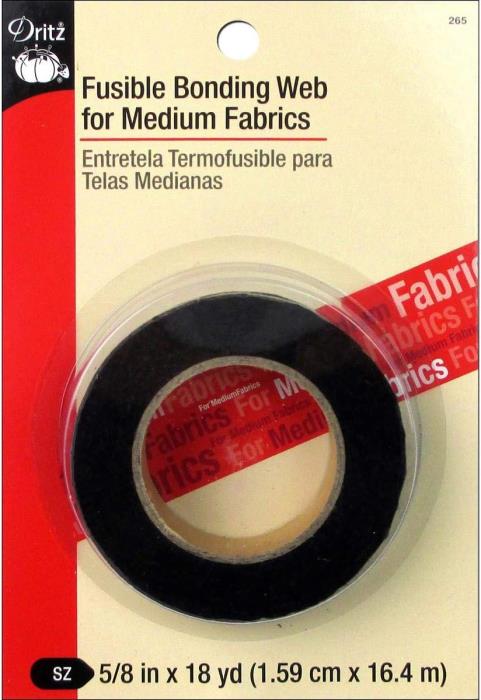 Dritz Fusible Bonding Web for Medium Fabrics (5/8 Inch x 18 Yards)