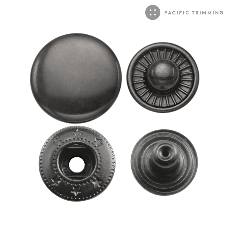 Premium Quality Standard Spring Snap Fastener Gunmetal – Pacific Trimming