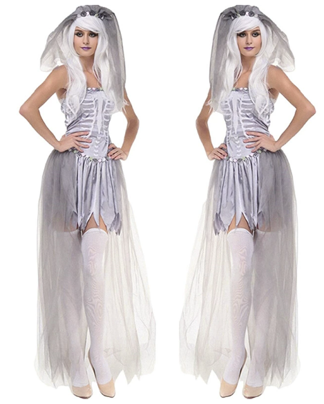 Phantom Elegance Ghostly Bride Costume