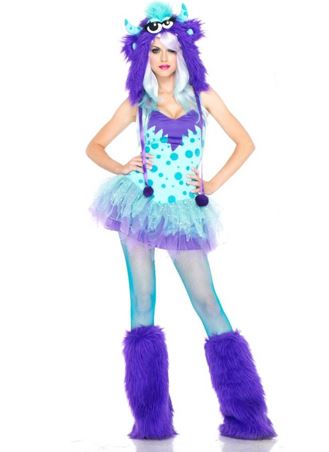 Adorable Fluffy Monster for Halloween Costume