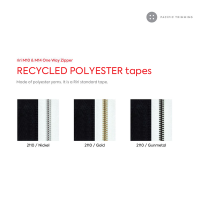 M10 & M14 One Way Metal Zipper – Pacific Trimming M10 & M14 One Way Metal Zipper – Pacific Trimming