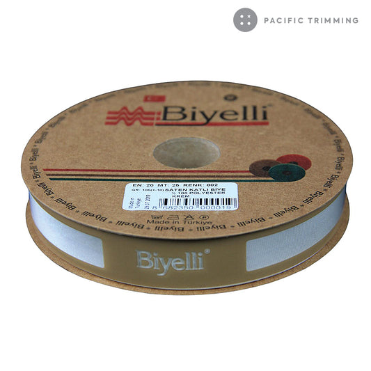 Biyelli 3/4" Satin Bias Tape #02 Ivory - Pacific Trimming