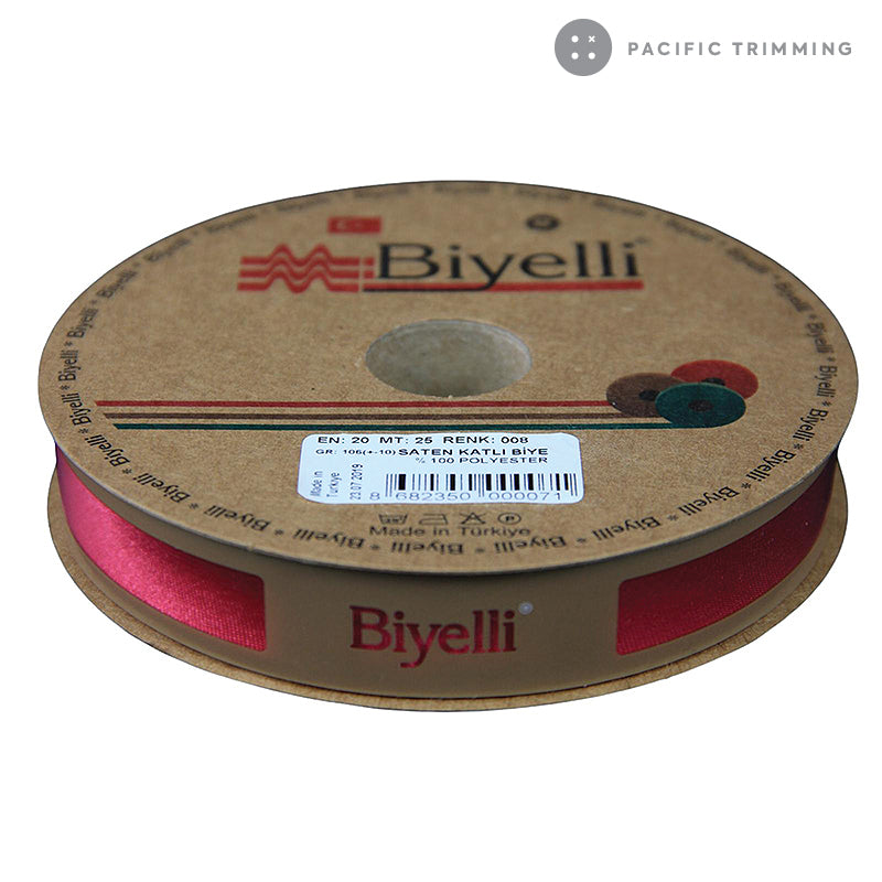Biyelli 3/4" Satin Bias Tape #08 Fuchsia - Pacific Trimming