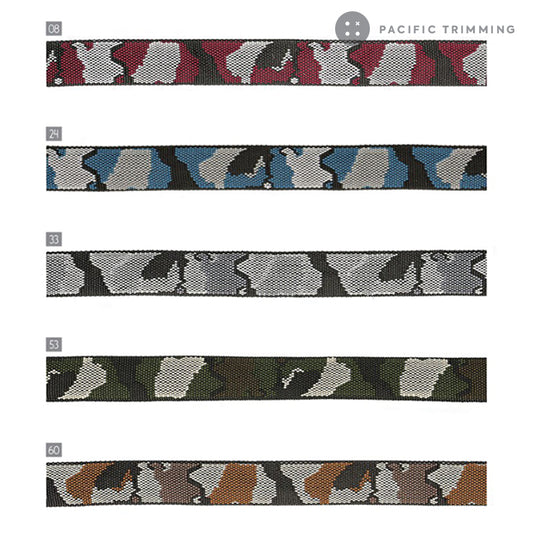 Premium Quality 20mm (3/4") Camouflage Webbing Strap