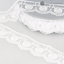 Load image into Gallery viewer, Premium Quality 1 1/4&quot; Flower Embroidered Lace
