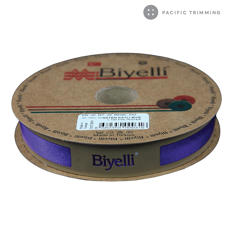 Biyelli 3/4" Satin Bias Tape #32 Purple - Pacific Trimming