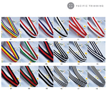 Load image into Gallery viewer, Striped Grosgrain Ribbon Flag Ribbon Multiple Colors and Sizes

