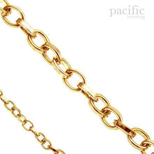 Load image into Gallery viewer, Flat Metal Round Chain Gold
